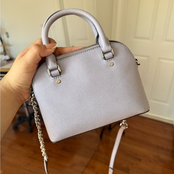 MICHAEL KORS | Cindy Extra Small Purple Leather Satchel - Picture 4 of 6